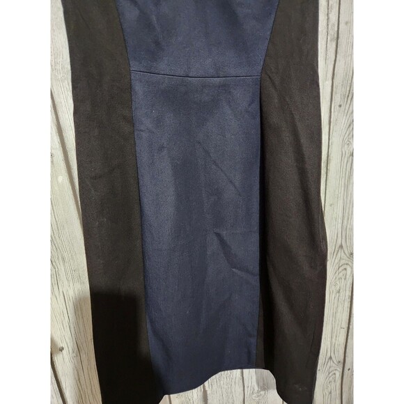 New Banana Republic Sloan Dress 4 Navy Colorblock Cutout Sheath V-Neck Old Money - Picture 8 of 14